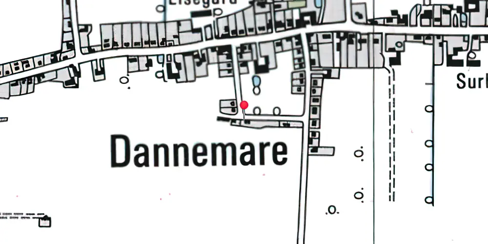 Historisk kort over Dannemare Station