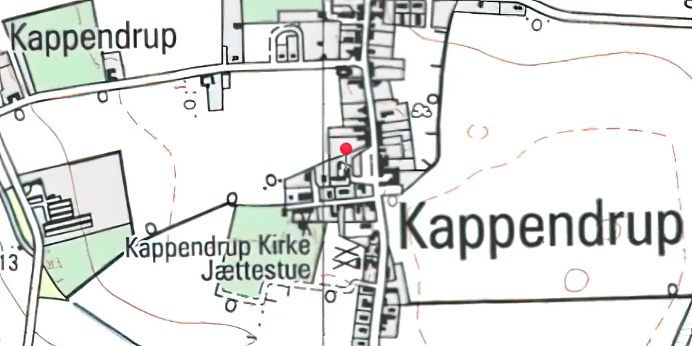 Historisk kort over Kappendrup Station