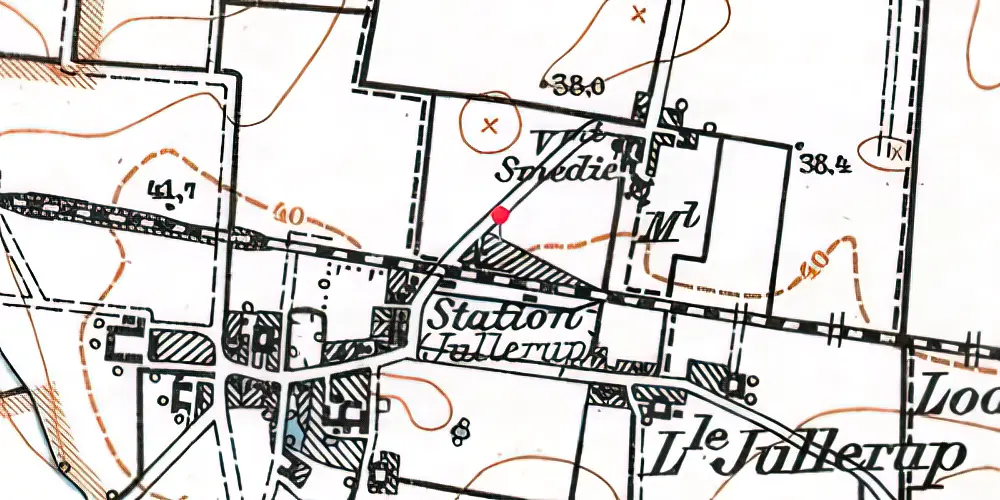 Historisk kort over Jullerup Station
