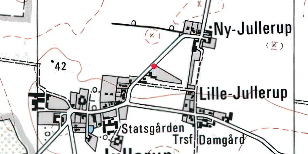 Historisk kort over Jullerup Station