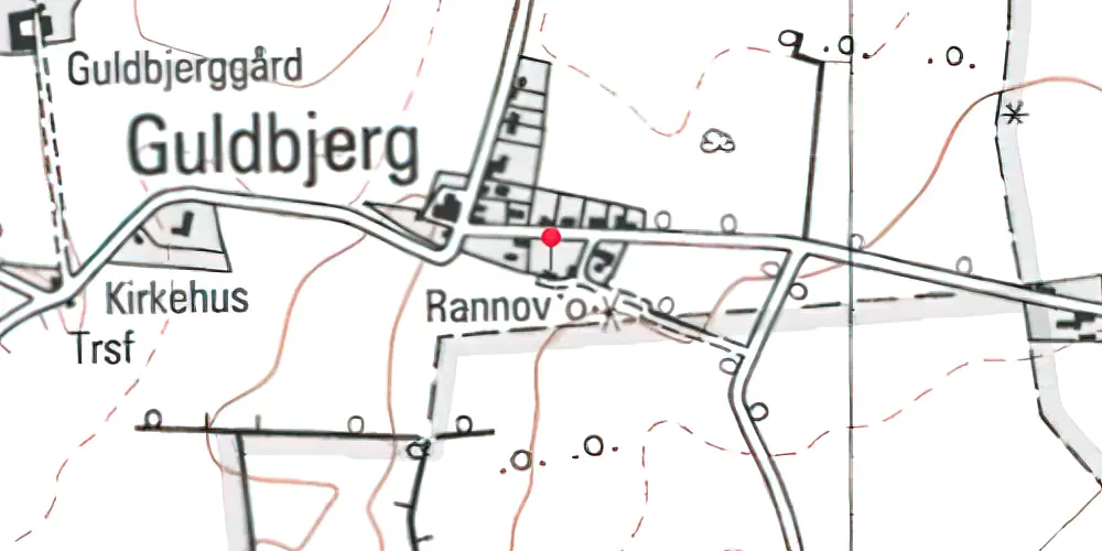 Historisk kort over Guldbjerg Station