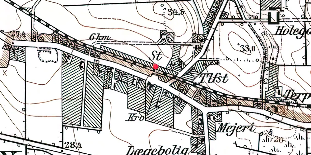 Historisk kort over Ebberup Station