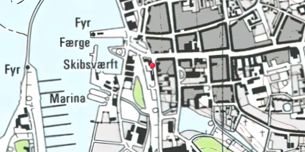 Historisk kort over Assens Station