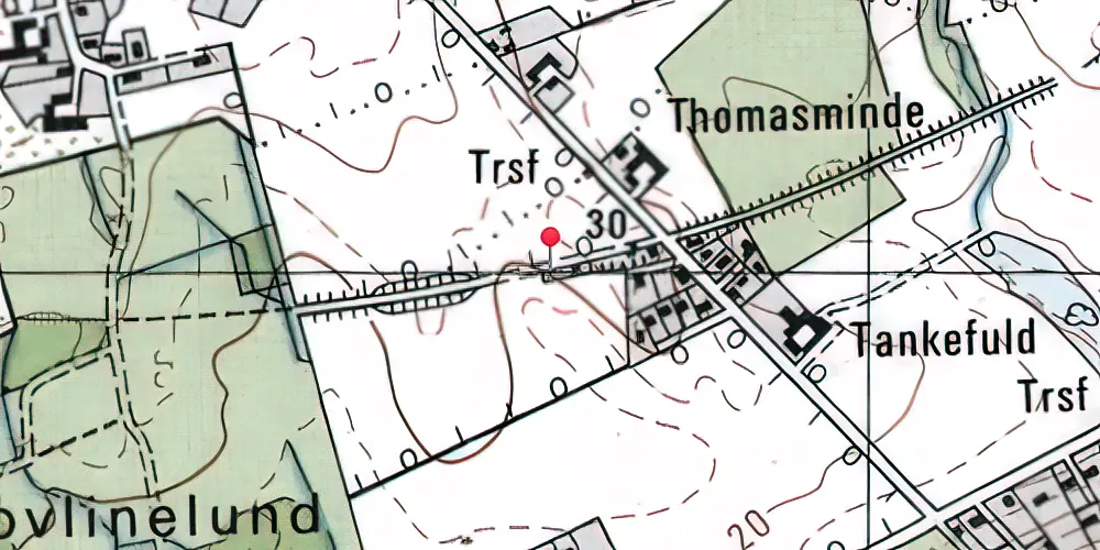 Historisk kort over Skovsbo Trinbræt