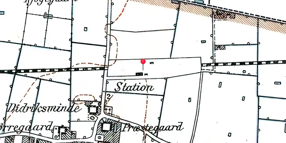 Historisk kort over Gloslunde Station