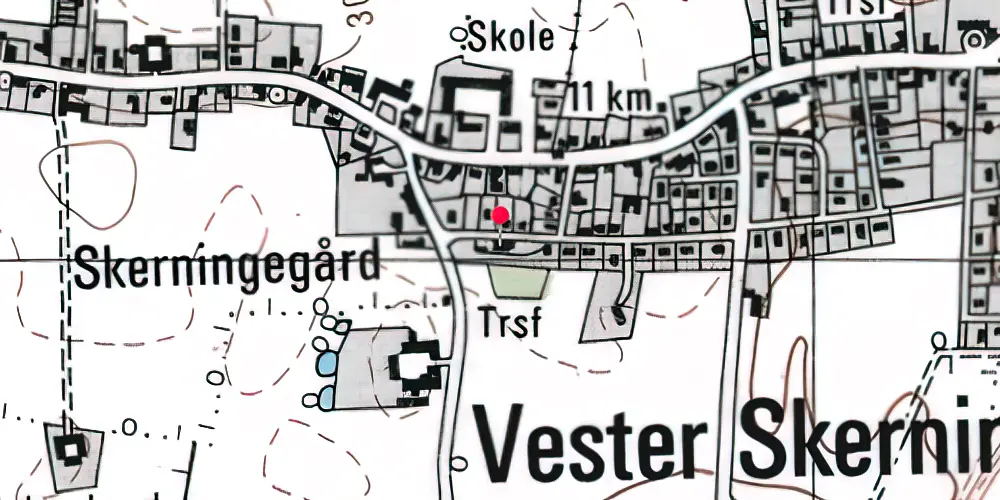 Historisk kort over Vester Skerninge Station