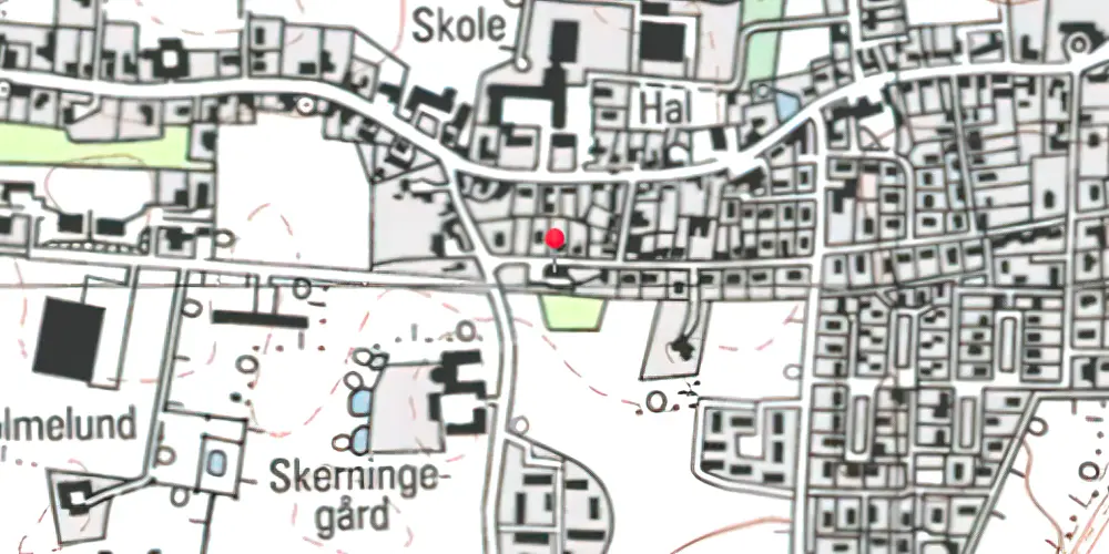 Historisk kort over Vester Skerninge Station