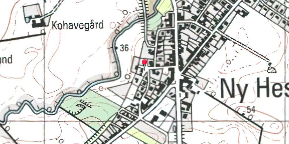 Historisk kort over Hesselager Station