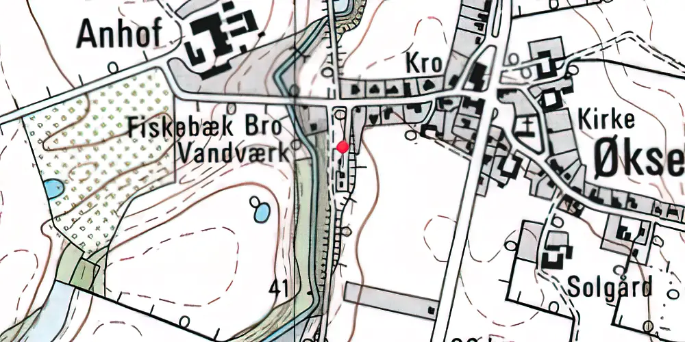Historisk kort over Øksendrup Station 