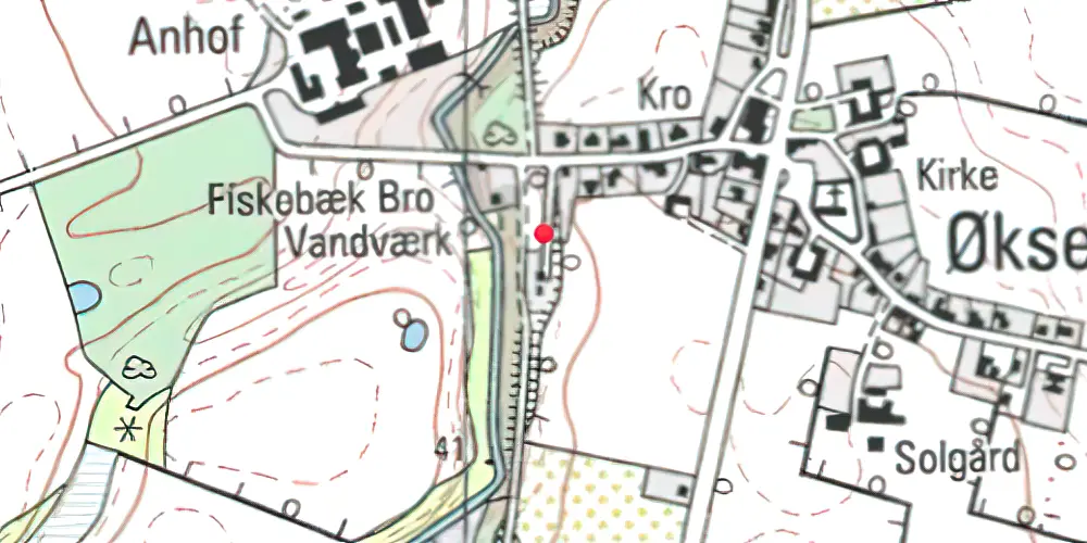 Historisk kort over Øksendrup Station