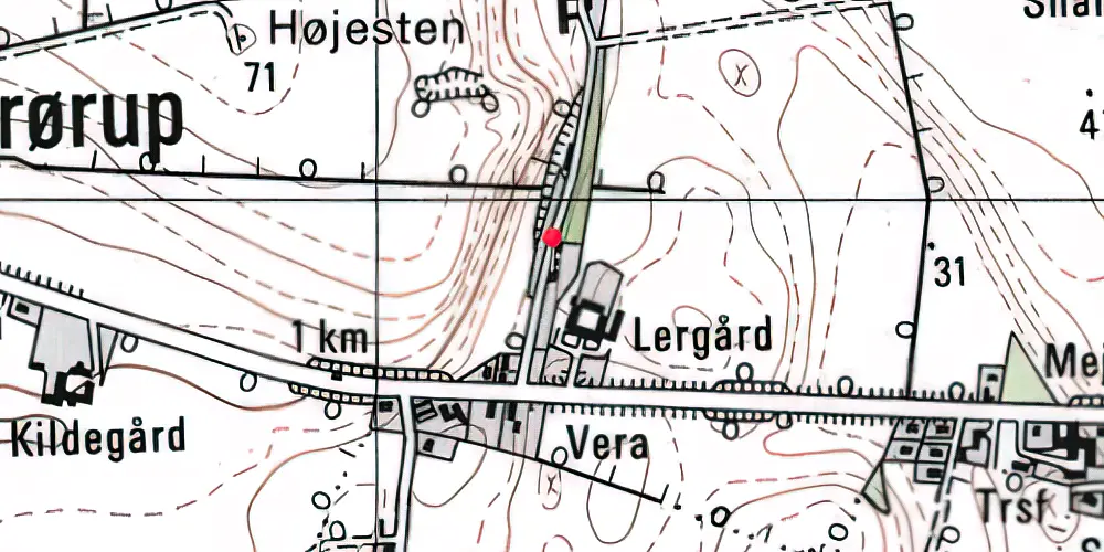 Historisk kort over Frørup Station 