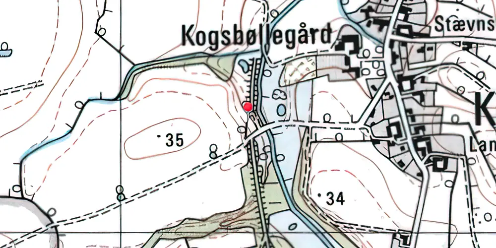 Historisk kort over Kogsbølle Trinbræt