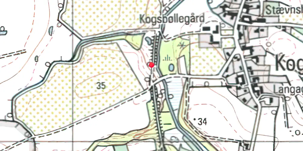 Historisk kort over Kogsbølle Trinbræt