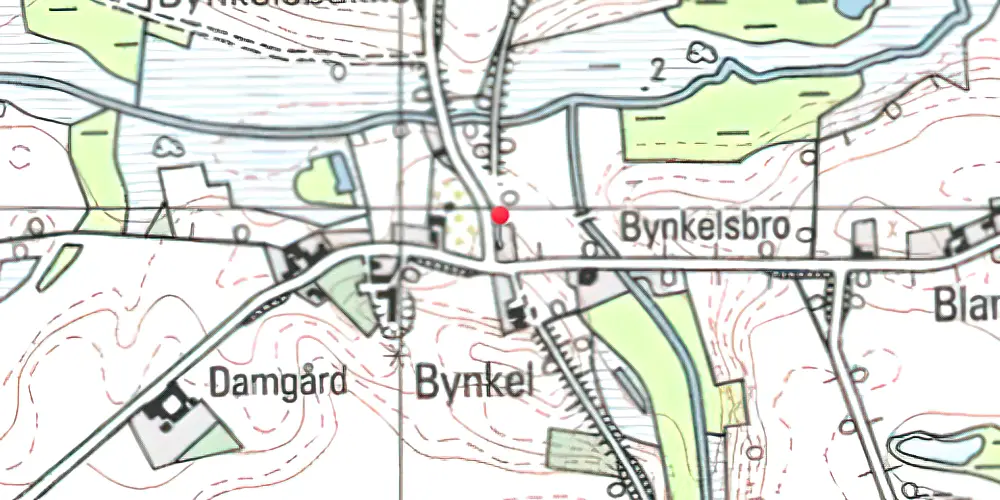 Historisk kort over Bynkel Holdeplads