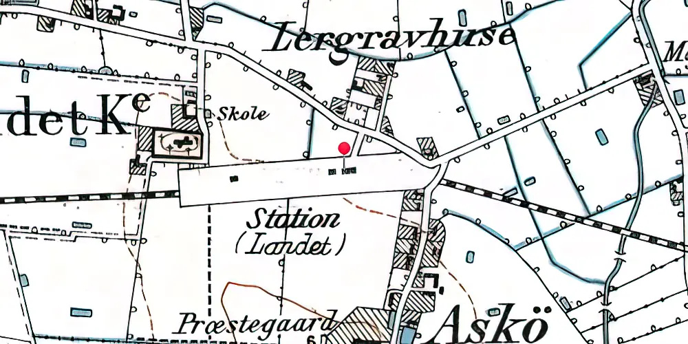 Historisk kort over Landet Station