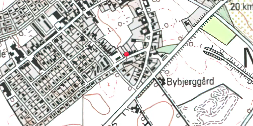 Historisk kort over Nørre Broby Station