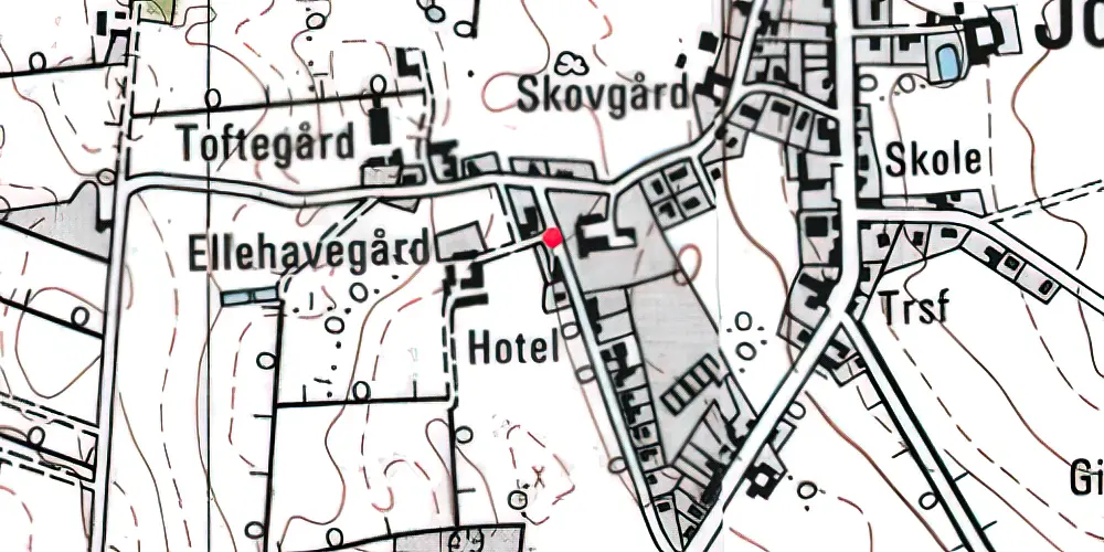 Historisk kort over Jordløse Station 