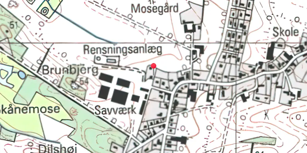 Historisk kort over Håstrup Station