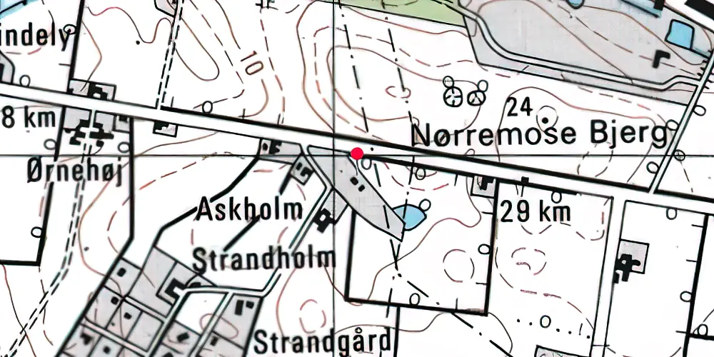 Historisk kort over Stensgaard Station