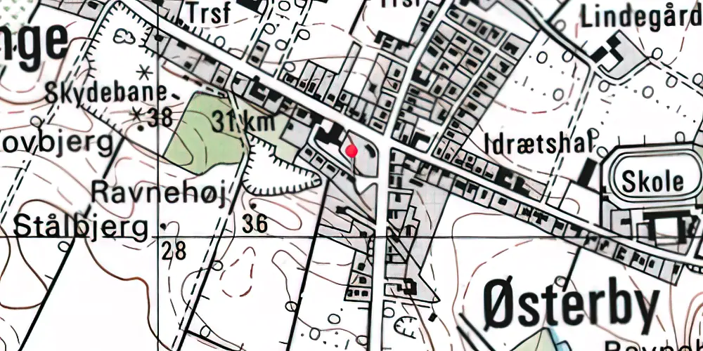 Historisk kort over Millinge Station