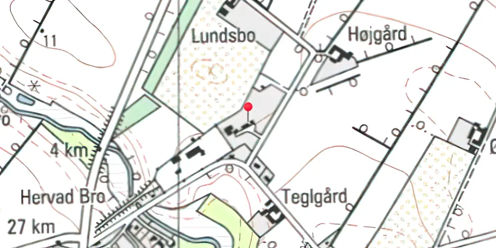 Historisk kort over Lamdrup Station