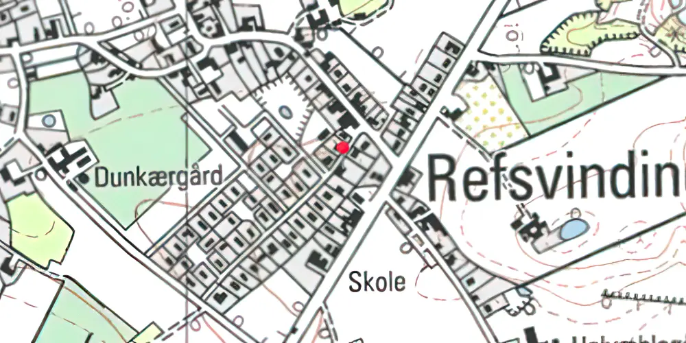 Historisk kort over Refsvindinge Station
