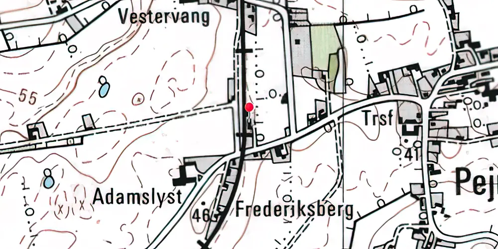 Historisk kort over Pejrup Station 