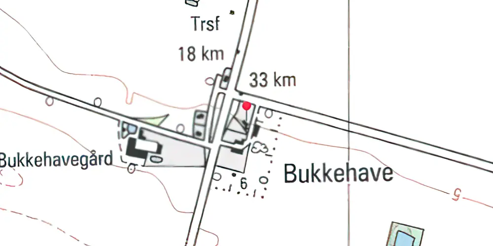 Historisk kort over Bukkehave Holdeplads