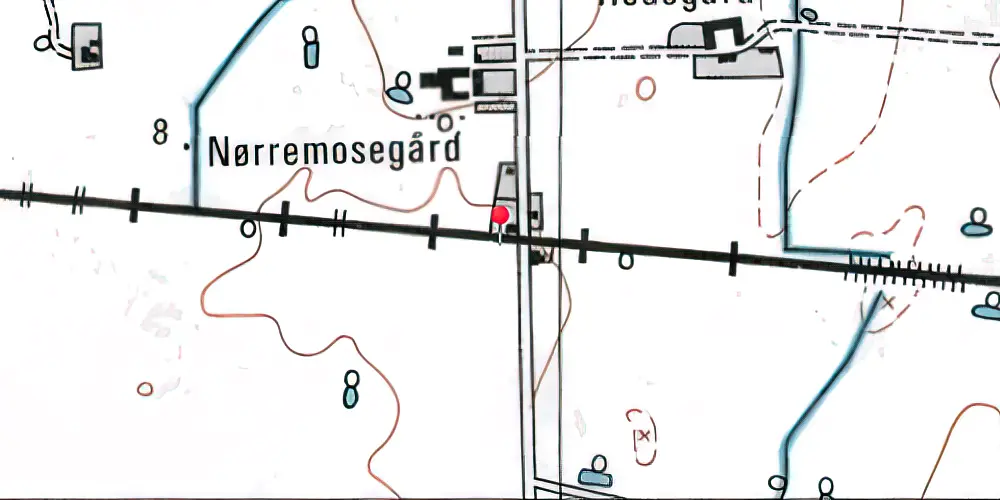 Historisk kort over Østofte Holdeplads