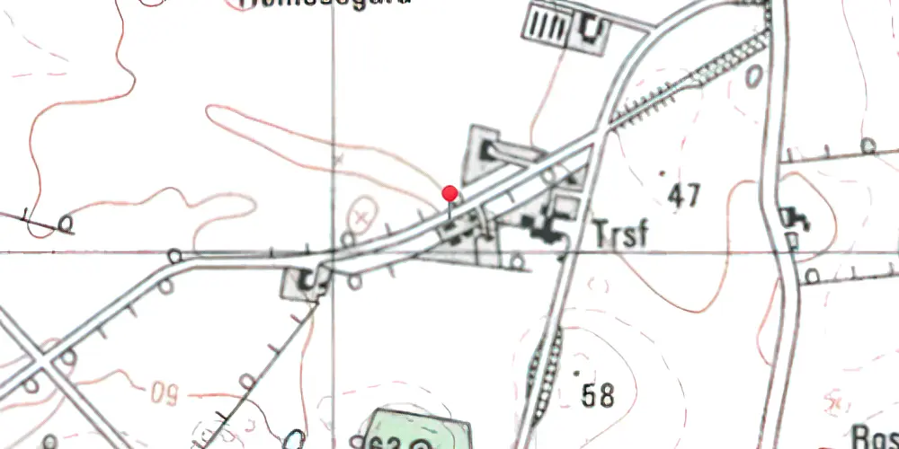 Historisk kort over Store-Rørbæk Station