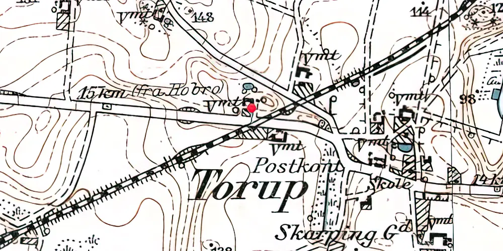 Historisk kort over Boldrup Trinbræt