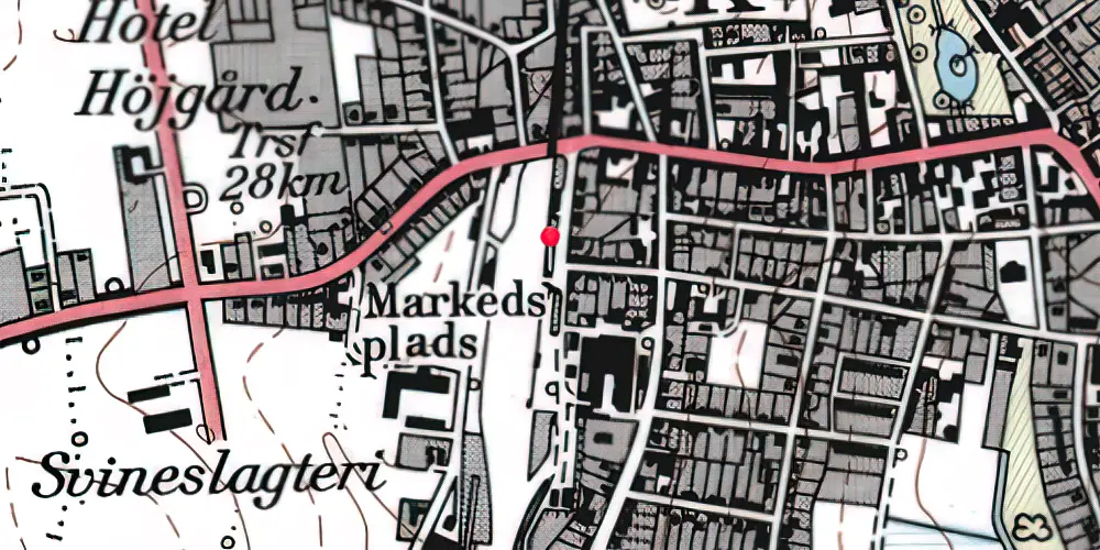 Historisk kort over Aars Station 