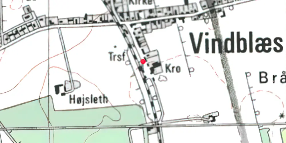 Historisk kort over Vindblæs Station