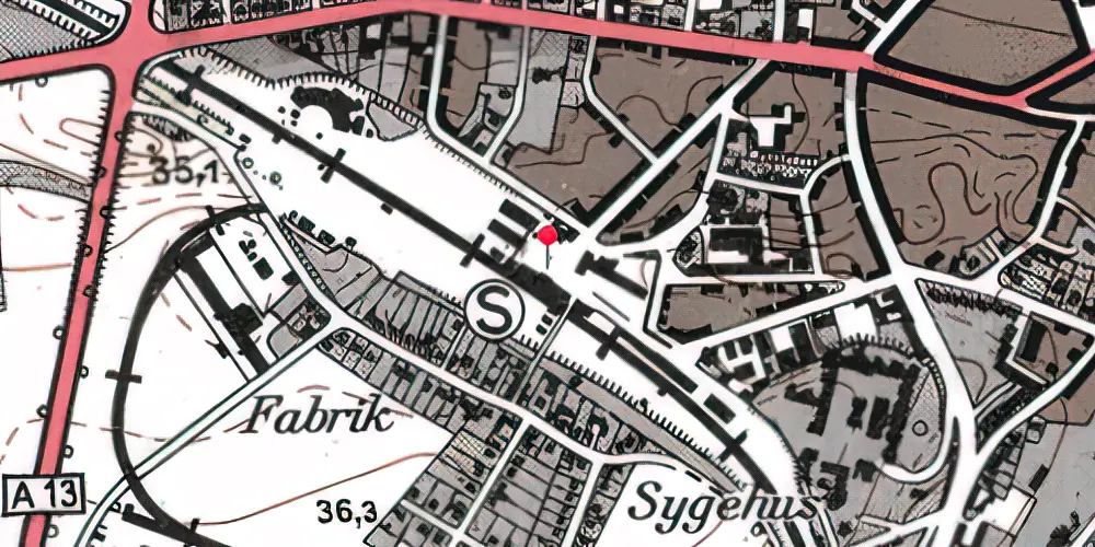 Historisk kort over Viborg Station 