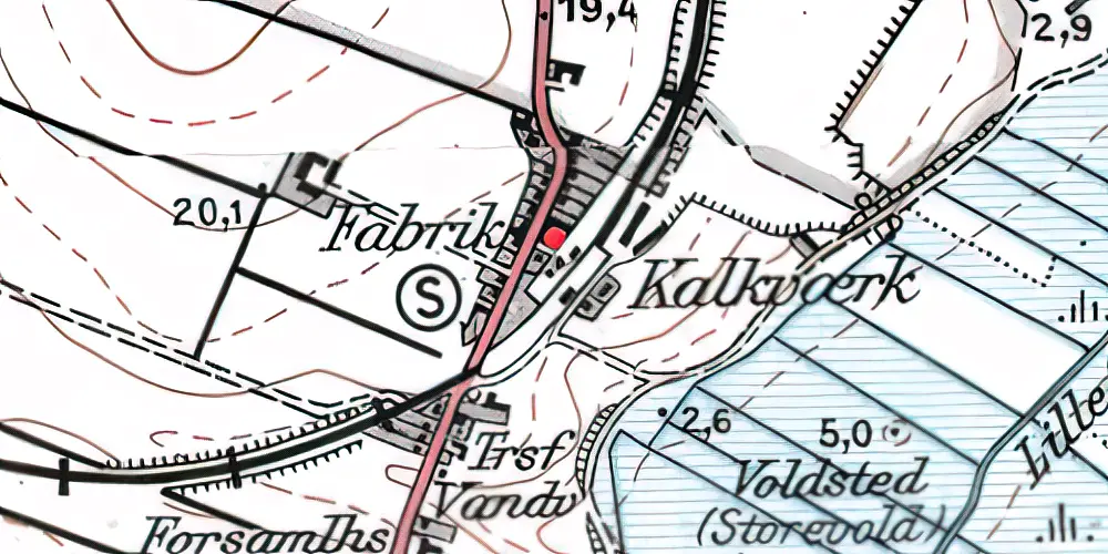 Historisk kort over Hillerslev Station 