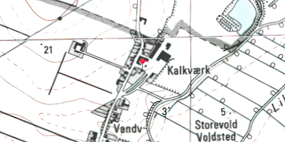 Historisk kort over Hillerslev Station 