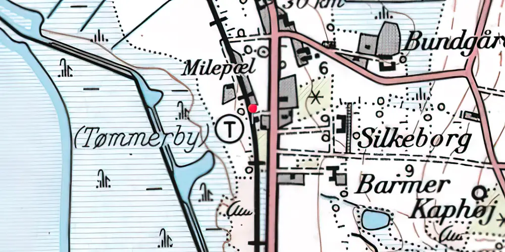 Historisk kort over Tømmerby Station