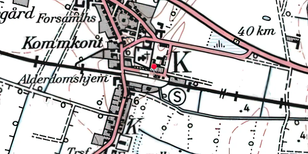 Historisk kort over Klim Station