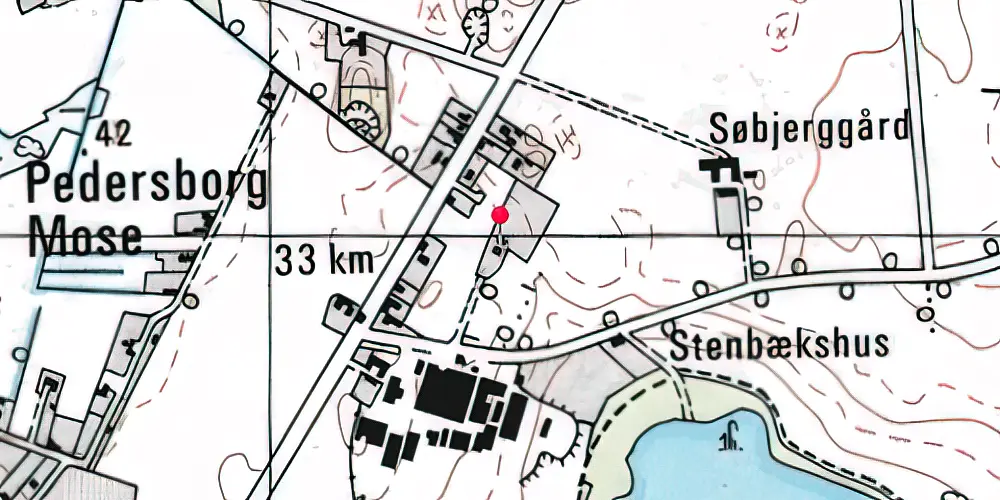 Historisk kort over Pedersborg Station