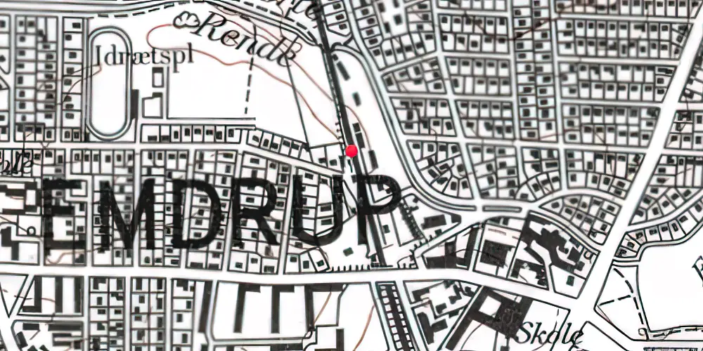 Historisk kort over Emdrup Station [1906-1948]