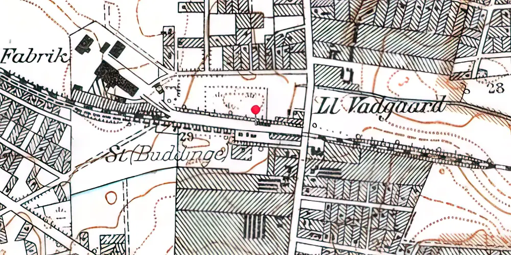 Historisk kort over Buddinge Station [1906-1976]