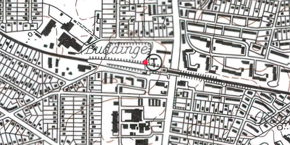 Historisk kort over Buddinge Station [1906-1976]