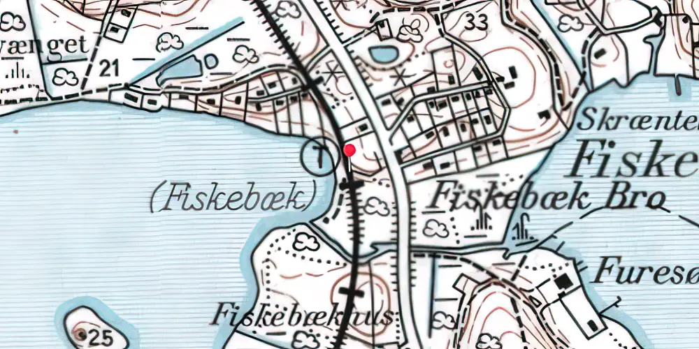 Historisk kort over Furesø Trinbræt 