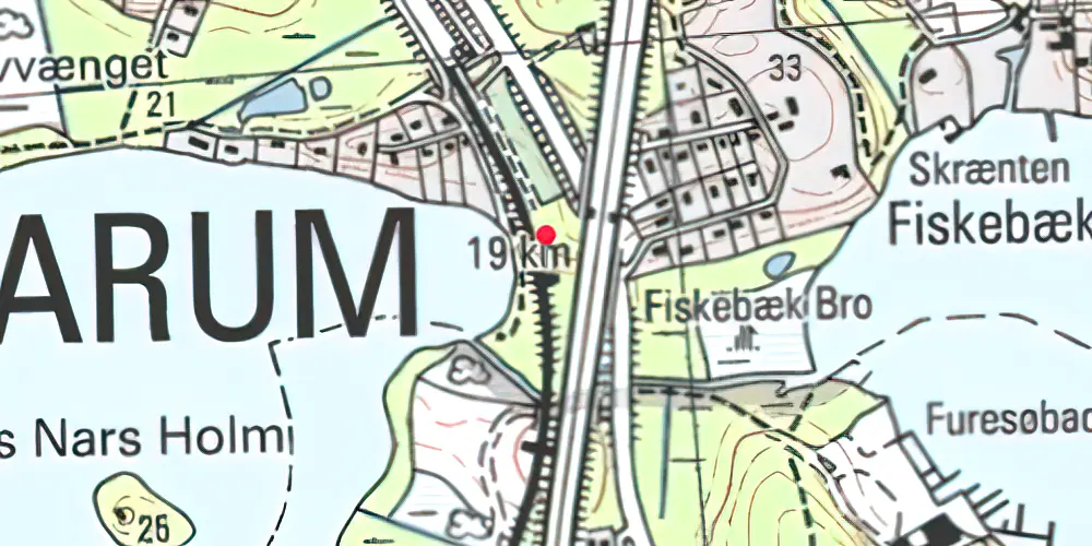 Historisk kort over Furesø Trinbræt 