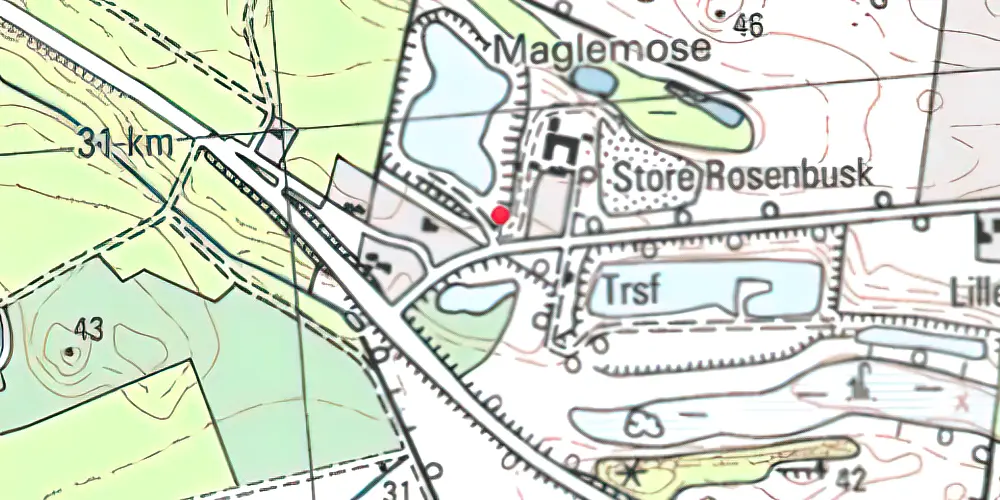Historisk kort over Uggeløse Skov Trinbræt