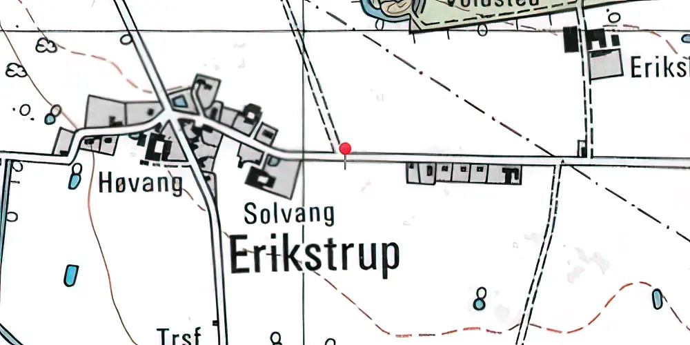 Historisk kort over Erikstrup Trinbræt