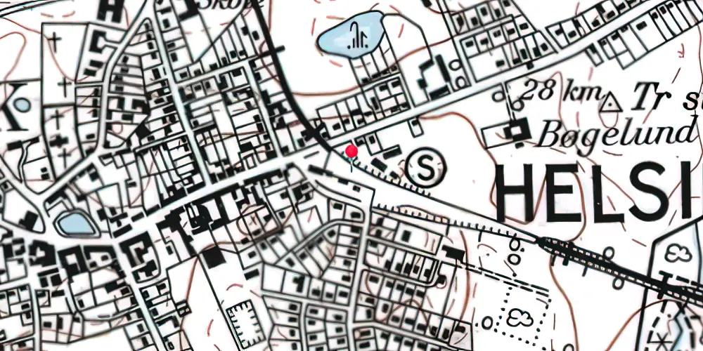 Historisk kort over Helsinge Station