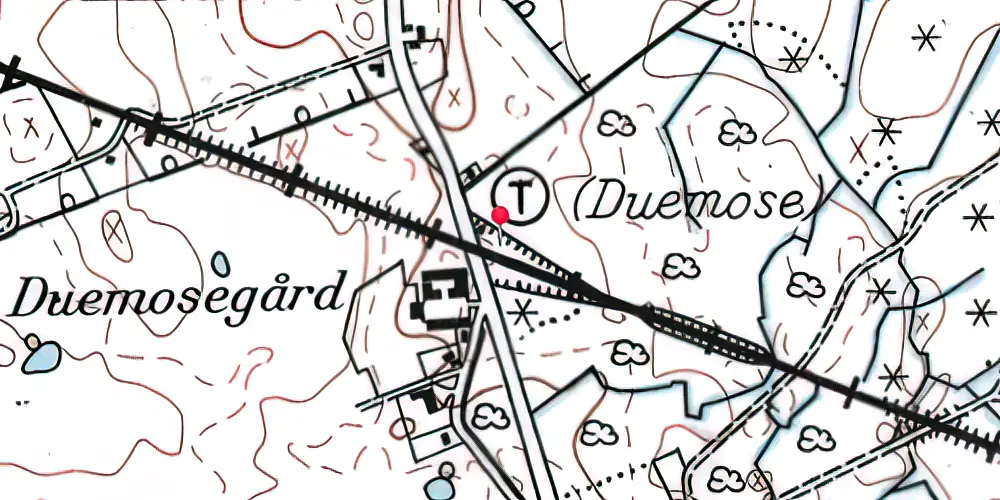 Historisk kort over Duemose Trinbræt 