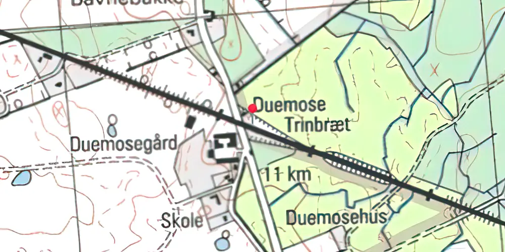 Historisk kort over Duemose Trinbræt