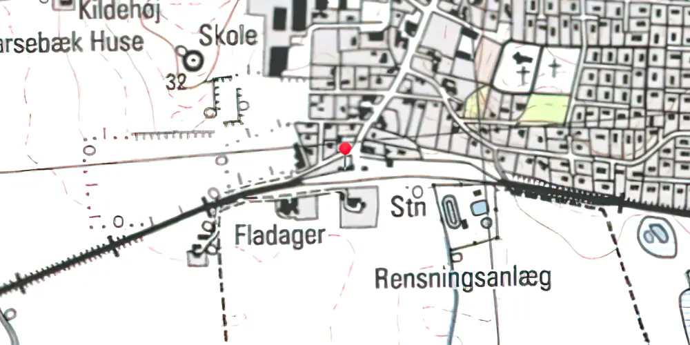 Historisk kort over Vejby Station 